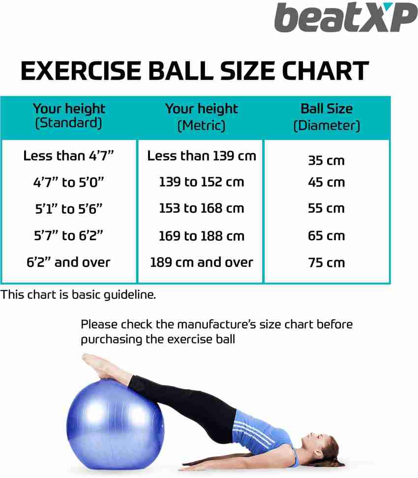 Pristyncare Gym Ball for Exercise Yoga with Pump Anti Burst