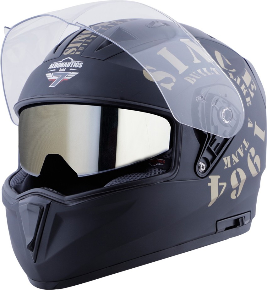 Steelbird SA-1 Aeronautics Tank ISI Certified Helmet with Chrome Silver Sun  Shield Motorbike Helmet - Buy Steelbird SA-1 Aeronautics Tank ISI Certified  Helmet with Chrome Silver Sun Shield Motorbike Helmet Online at