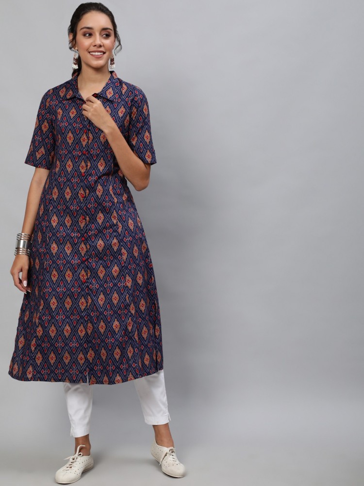 AKS Women Printed A line Kurta Buy AKS Women Printed A line Kurta Online at Best Prices in India Flipkart