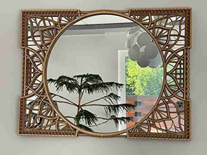 Vpllex Decorative Wall Mirror Art Street Round Shape Modern Finish Wall  Mirror for Home Decor, Wood Frame Mirror for Living Room Decoration  Decorative Mirror Price in India - Buy Vpllex Decorative Wall