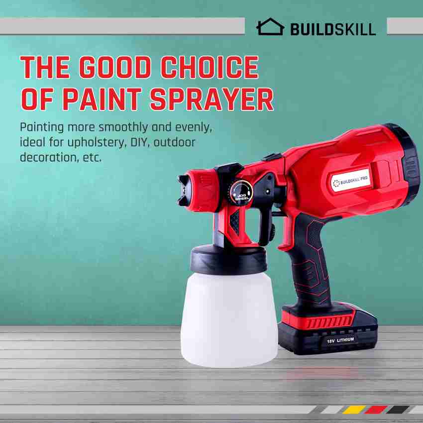 BUILDSKILL Pro Cordless Paint Sanitizer Sprayer 18V 2000 mAH with Copper Nozzle DIY Home Professional BPS3100 HVLP Sprayer