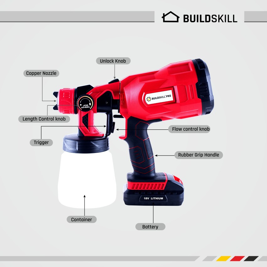 BUILDSKILL Pro Cordless Paint Sanitizer Sprayer 18V 2000 mAH