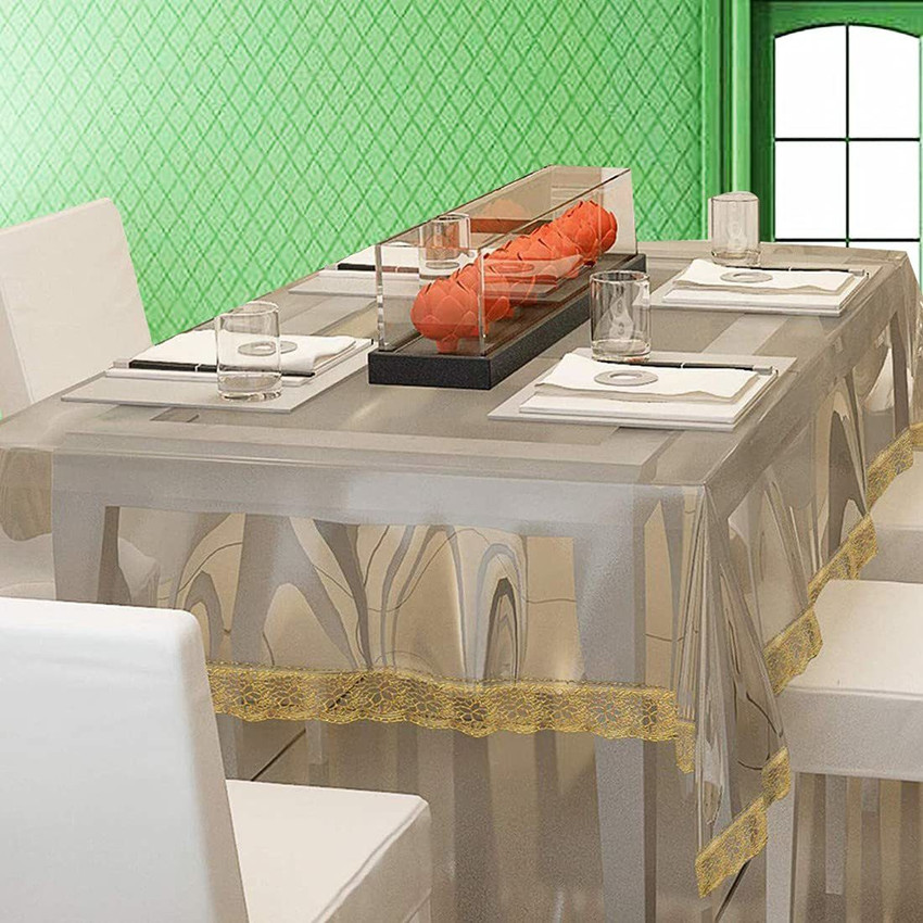 6 seater dining table transparent cover clearance