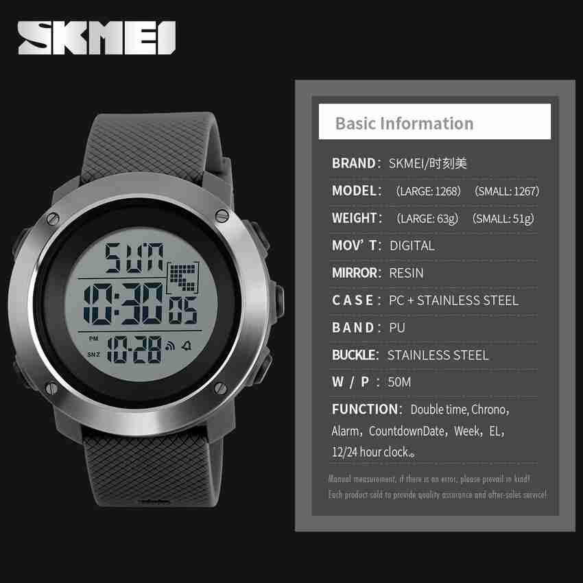Watch manual for 2025 skmei 1268