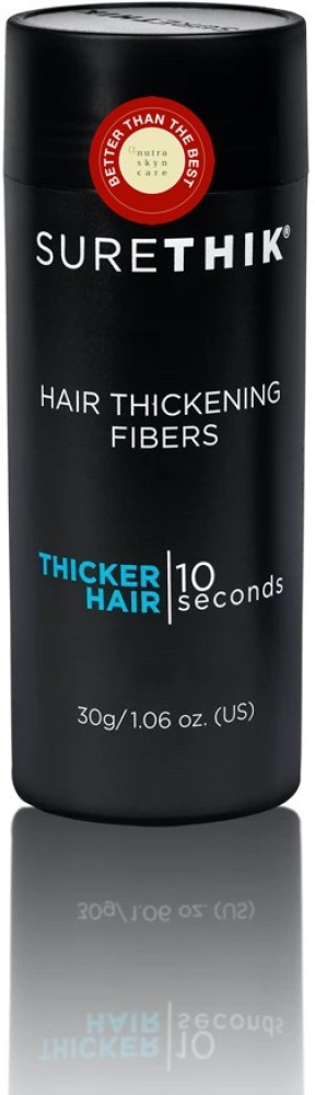 SURETHIK Hair Fibers for Thinning Hair, Building Hair Fibers to conceal  thinning hair, Instantly Fuller Looking Hair for Men & Women, Black, 30g