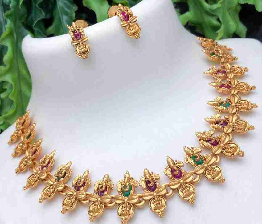 Adyashree Emporium Metal Gold plated Gold Jewellery Set Price in