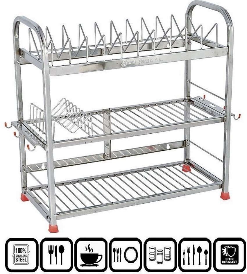 Buy AMOL Steel Stainless Steel Kitchen Rack 2 Tier Online at Best Prices in  India - JioMart.