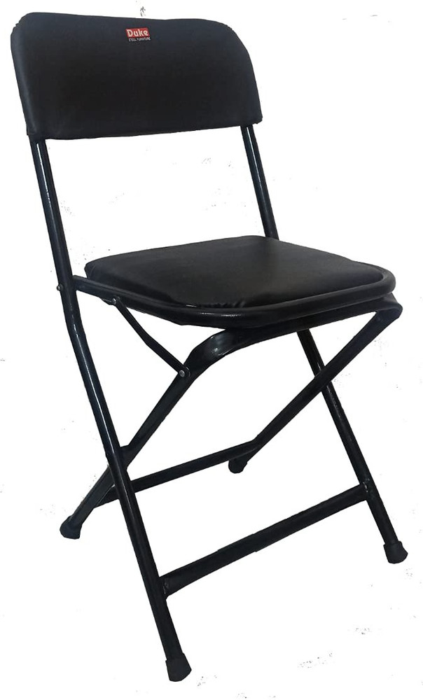 Black folding sales chair with cushion