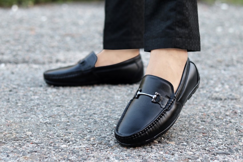 Genuine leather clearance loafer shoes