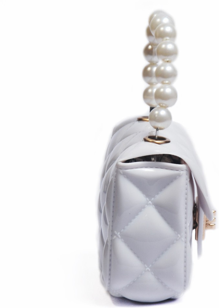 Coloris White Sling Bag White silicon purse White Price in India