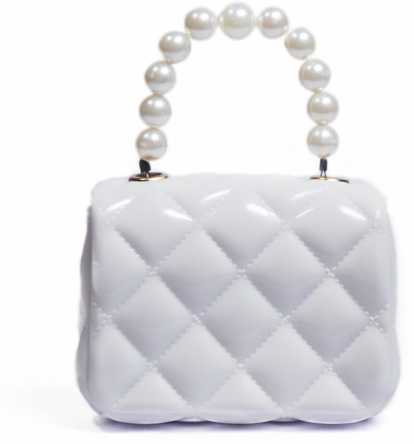 Coloris White Sling Bag White silicon purse White Price in India