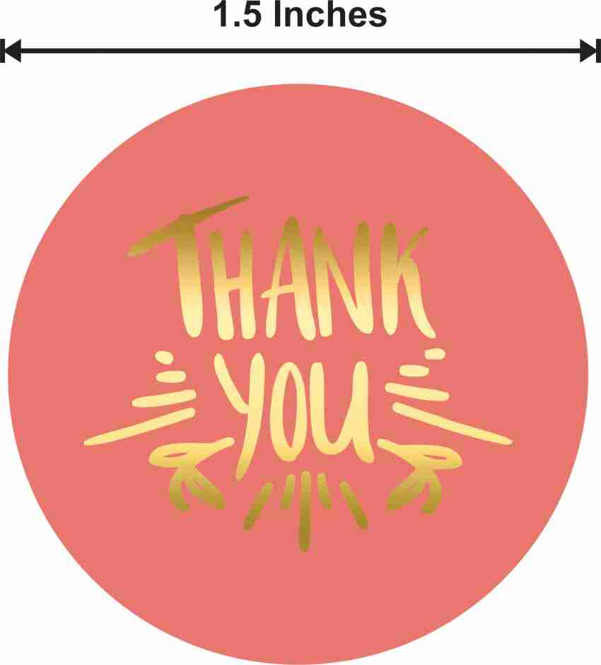 CLICKEDIN 3.81 cm Golden Ink Thank You Stickers Self Adhesive Sticker Price  in India - Buy CLICKEDIN 3.81 cm Golden Ink Thank You Stickers Self  Adhesive Sticker online at