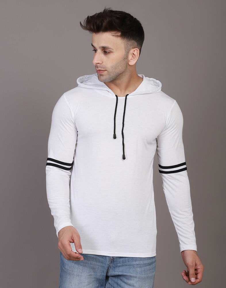 HIGHLANCETSHIRT Solid Men Hooded Neck White T Shirt Buy HIGHLANCETSHIRT Solid Men Hooded Neck White T Shirt Online at Best Prices in India Flipkart