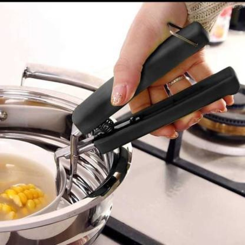 Stainless Steel Kitchen Tongs Pizza Pan Gripper Baking Pans Grip No Slip  Anti Hot Pizza Pan Dish Pot Holder 