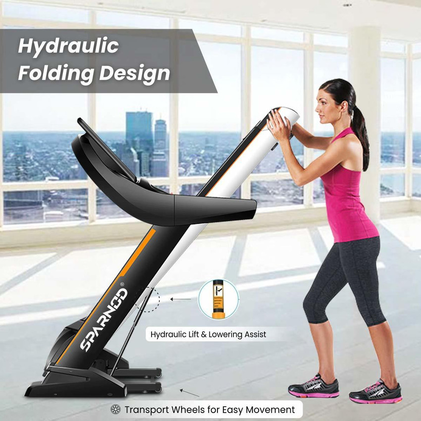 Sparnod Fitness STH 5700 6 HP Peak Automatic Treadmill Free