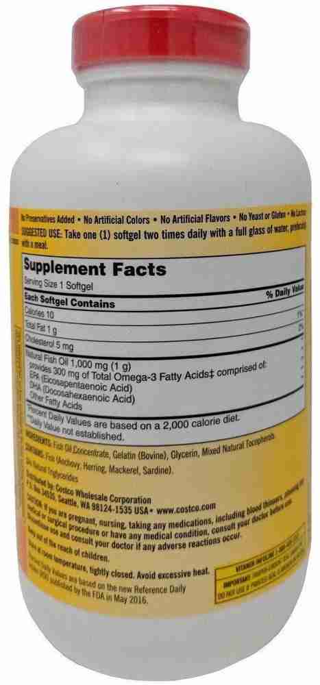 Kirkland signature fish sales oil 1000 mg