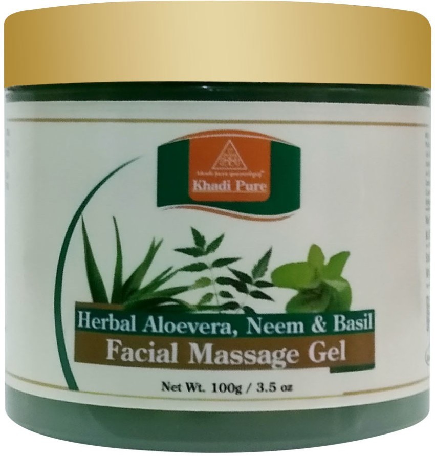 Khadi Pure Herbal Aloevera Neem Basil Facial Massage Gel 100g