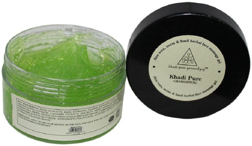 Khadi Pure Herbal Aloevera Neem Basil Facial Massage Gel 100g