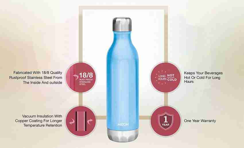 Buy Milton Thermosteel Water Bottle With Jacket - Stainless Steel, 24 Hrs  Hot & Cold Online at Best Price of Rs 1869 - bigbasket