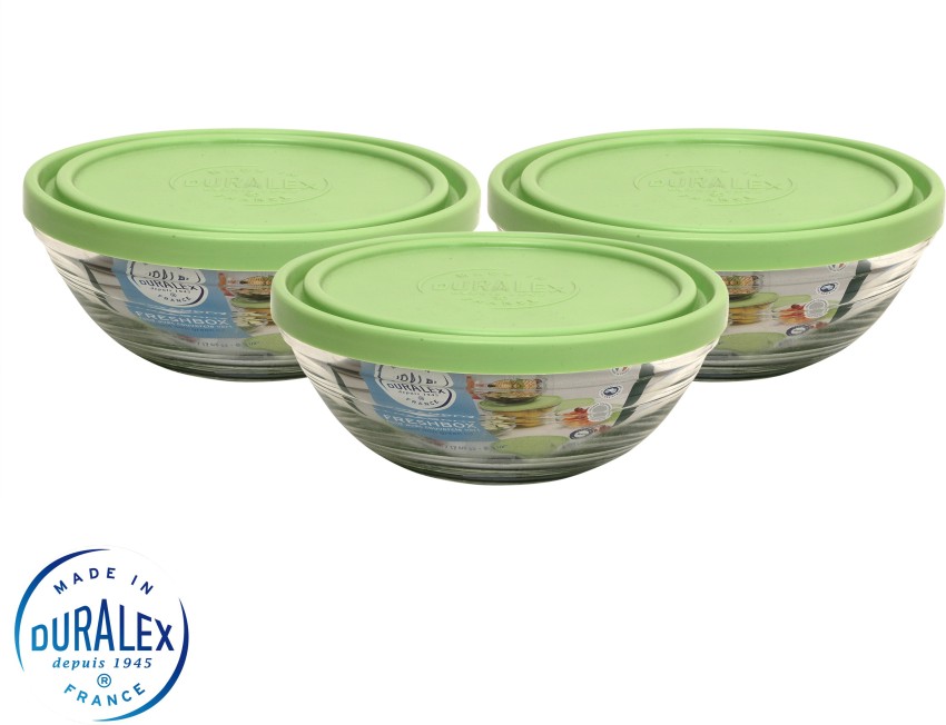 Duralex Lys 5-pack Round Glass Food Storage Bowls with Lid