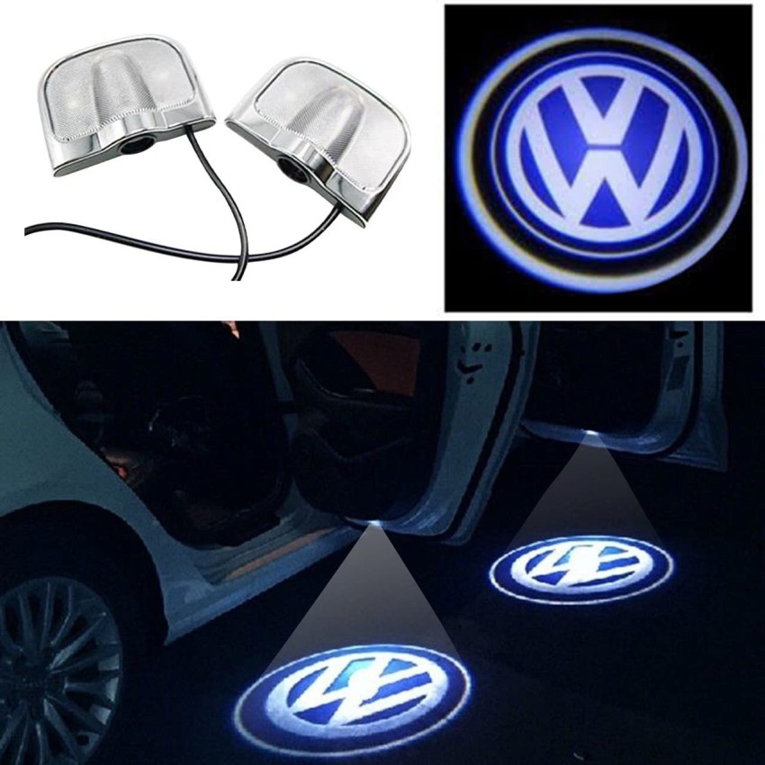 letshapeit car Dashboard Sticky Anti Slip Gel pad Rubber pad /mat and Ghost  Shadow Light Door Welcome Light car Logo Light Door Projector led Combo for  Volkswagen..`` Car Fancy Lights Price in