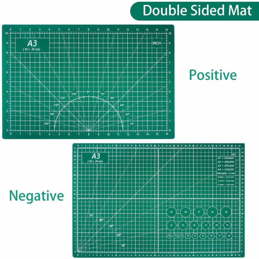 Self Healing professional Cutting Mat Double Sided A3 (12x18) Green Free  Ship