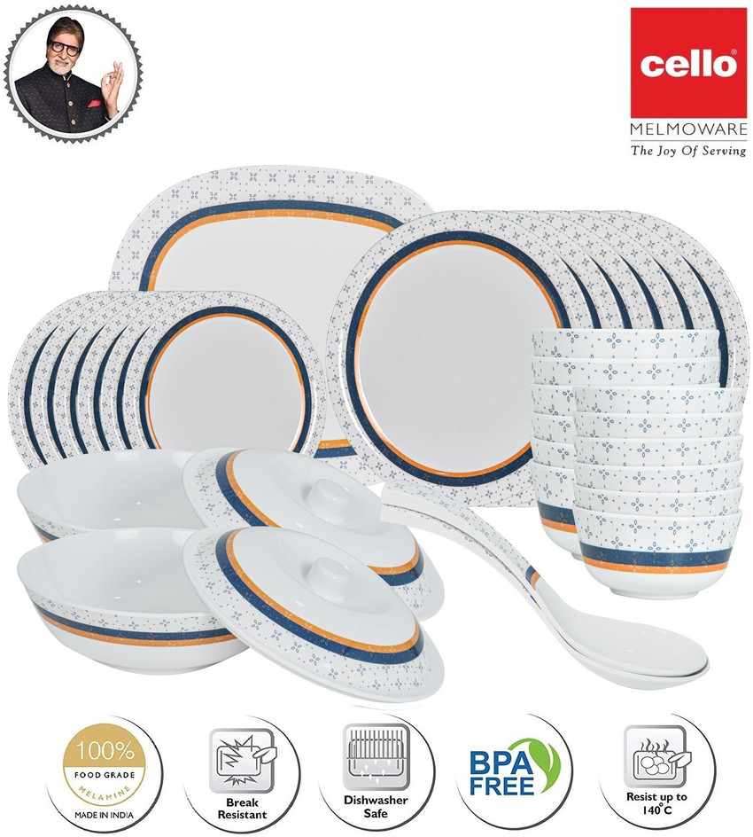 Cello melamine hot sale dinner set