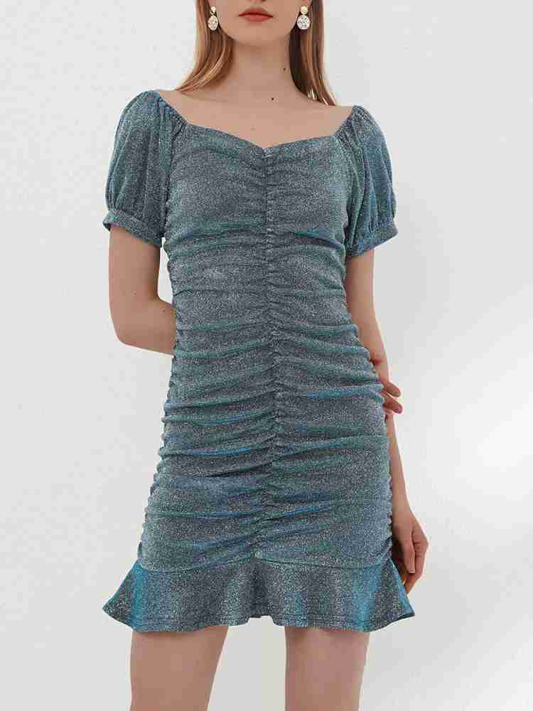 Urbanic Women Bodycon Blue Dress - Buy Urbanic Women Bodycon Blue