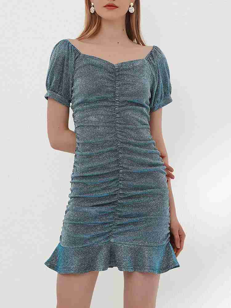 Urbanic Women Bodycon Blue Dress - Buy Urbanic Women Bodycon Blue Dress  Online at Best Prices in India | Flipkart.com