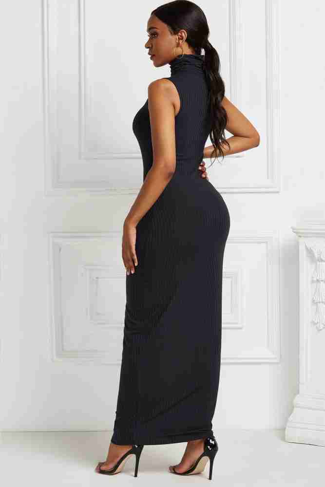 URBANIC Black Solid Backless Bodycon Dress Price in India, Full  Specifications & Offers