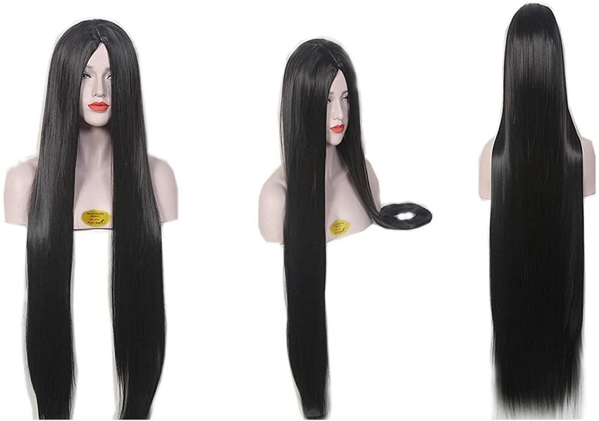 ASG 100 cm Long Soft Touch Silky and Shinny Full Head Wig for Girls Women Black Hair Extension Price in India Buy ASG 100 cm Long Soft Touch Silky
