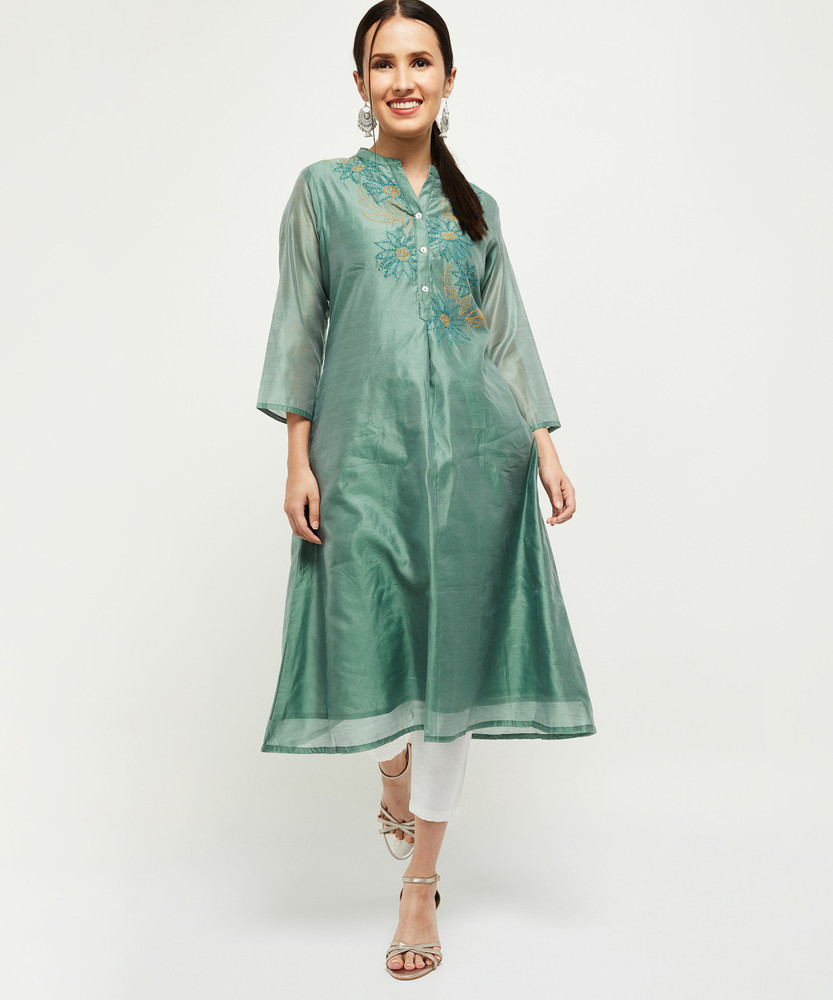MAX Women Embroidered A line Kurta Buy MAX Women Embroidered A line Kurta Online at Best Prices in India Flipkart