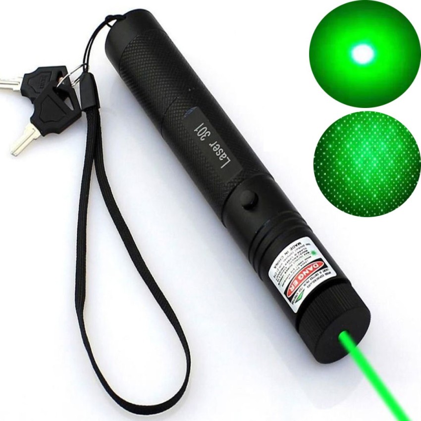 Brand Retail Laser Light, High Powered Green Laser Pointer 650nm, Multi  Focus, Working Time Over 8000 Hrs Rechargeable Green Laser-303 Pointer  Party dancers Disco and shooters projector Super laser pointer Light 5 Mile  with Battery and Lock Key
