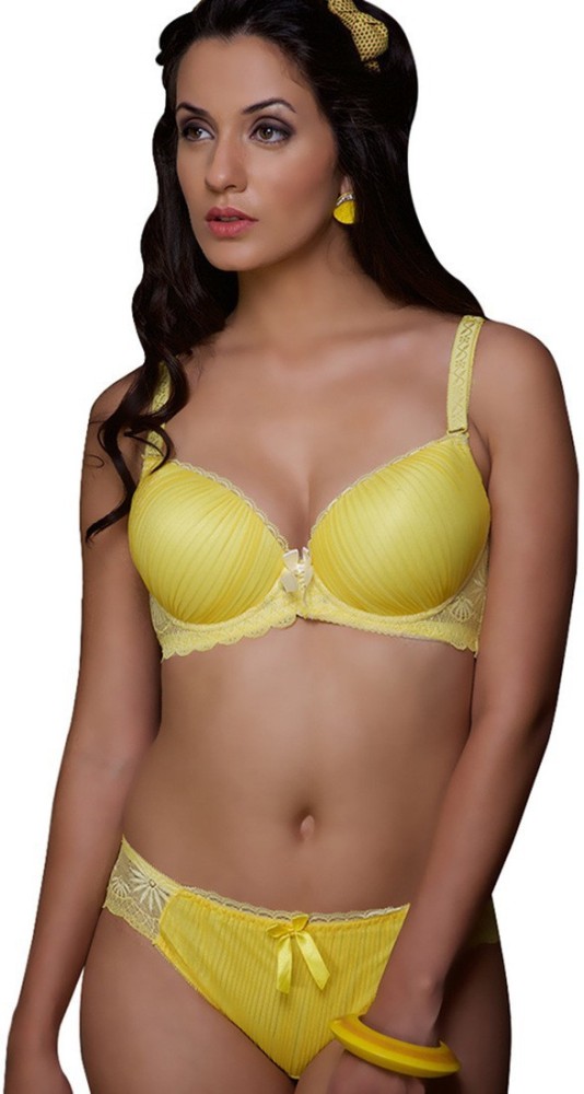 Seduct Lingerie Set - Buy Yellow Seduct Lingerie Set Online at Best Prices  in India