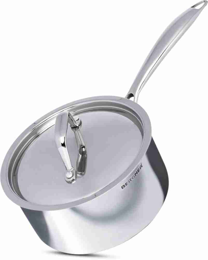 Bergner Stainless Steel 3-Ply 3.1 Liter 26 cm Saute pan With Lid Induction  Base