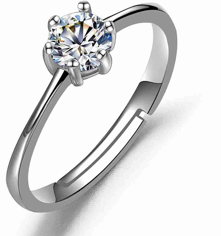Silver diamond ring for girl online
