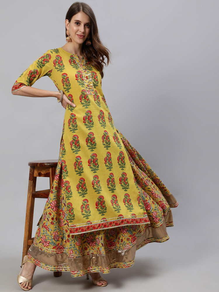 Flipkart kurti with skirt sales
