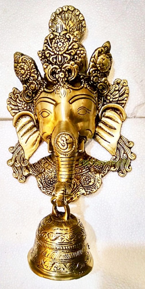 Ganesha Hanging Bell, Brass Wall Hanging Temple