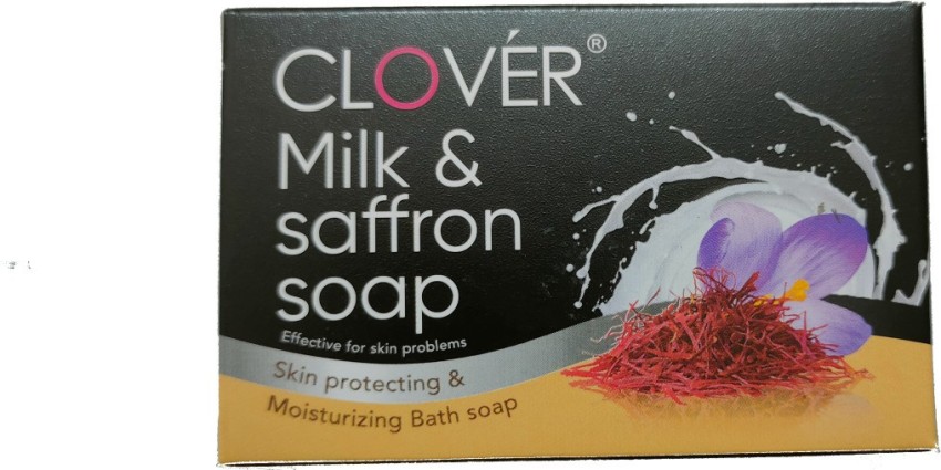 CLOVER Milk and Saffron skin whitening soap Price in India Buy