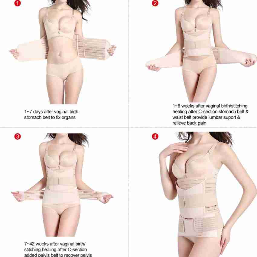 ELEBAE Women's Polyester 3 in 1 Postpartum Support - Postnatal Recovery  Pelvis/belly/Waist shapewear wrap belt after Normal/C-section post Delivery