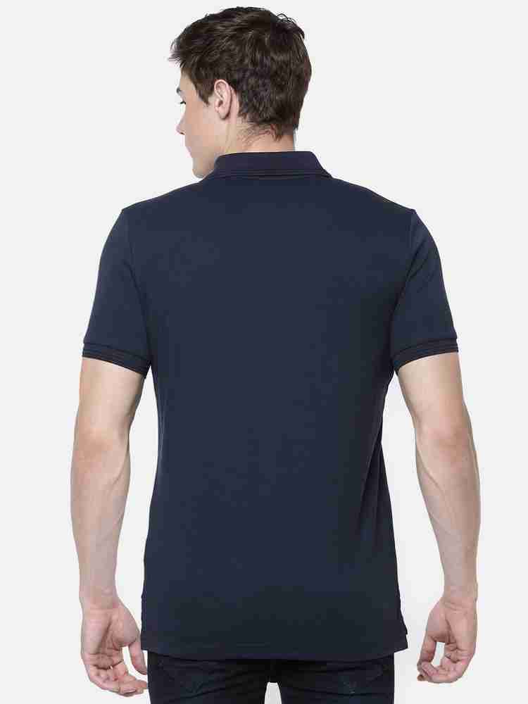 Unibro Solid Men Polo Neck Dark Blue T-Shirt - Buy Unibro Solid  
