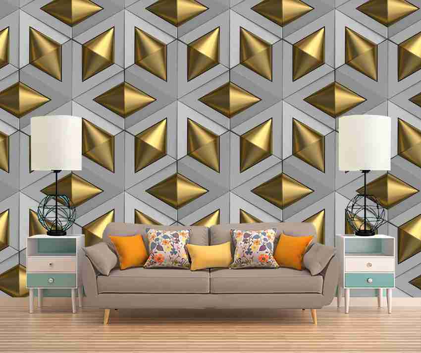 ALL DECORATIVE DESIGN Decorative Grey, Gold Wallpaper Price in India - Buy  ALL DECORATIVE DESIGN Decorative Grey, Gold Wallpaper online at