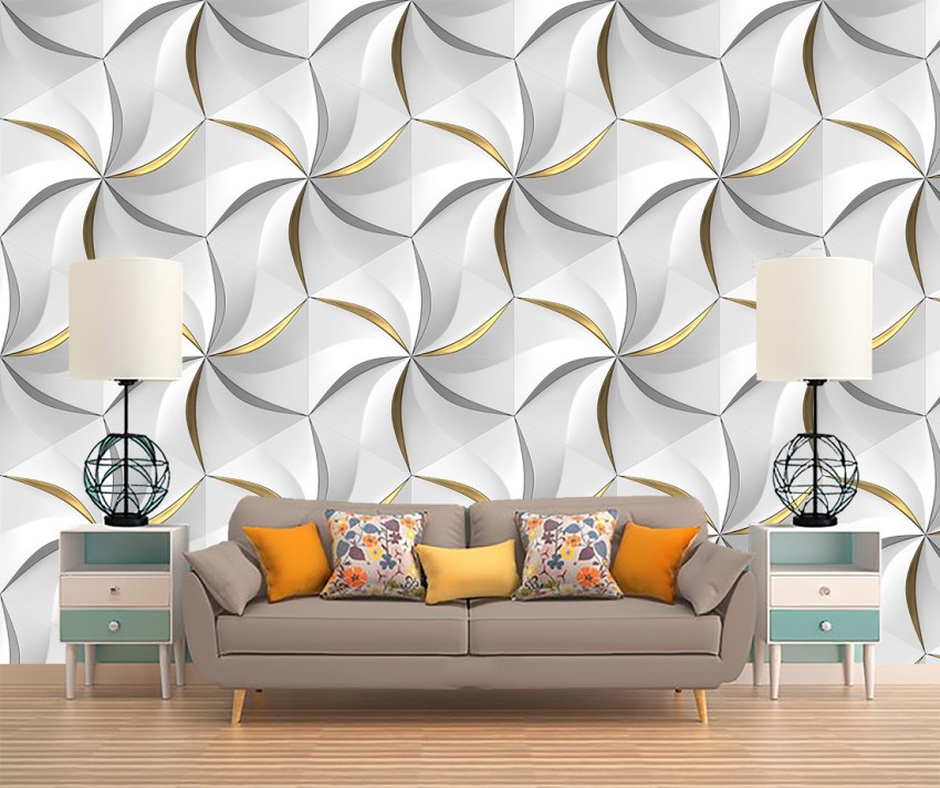 Floral GreyBase Rose 3D leather look Wallpaper For Home and Hotel