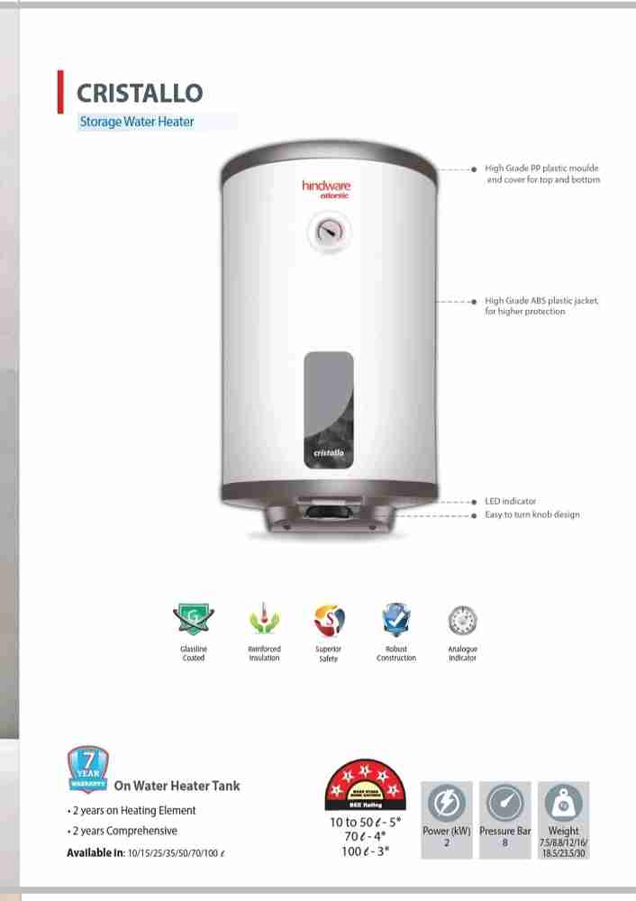 Hindware Atlantic 15 L Storage Water Geyser (cristallo, GREY u0026 WHITE) Price  in India - Buy Hindware Atlantic 15 L Storage Water Geyser (cristallo, GREY  u0026 WHITE) online at Flipkart.com