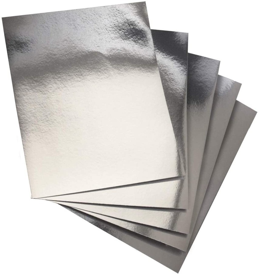 Silver Leaf Foil Paper Sheets for Crafts, Resin, Scrapbooking