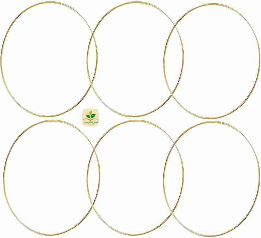 9 Inch Dream Catcher Rings, 8 Pcs Macrame Wreath Floral Round Ring Hoop,  Gold