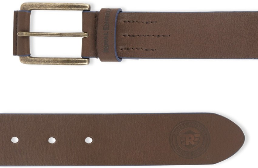 ROYAL ENFIELD Men Casual Brown Genuine Leather Belt BROWN - Price in India