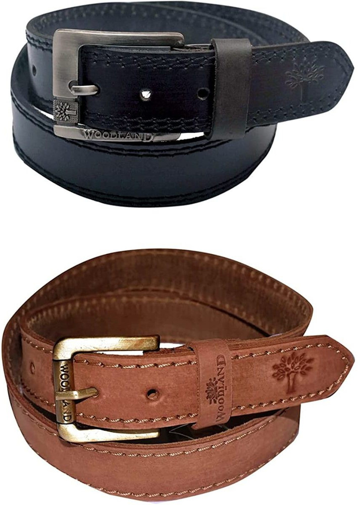 WOODLAND Boys Brown Genuine Leather Belt BROWN BLACK Price in India Flipkart
