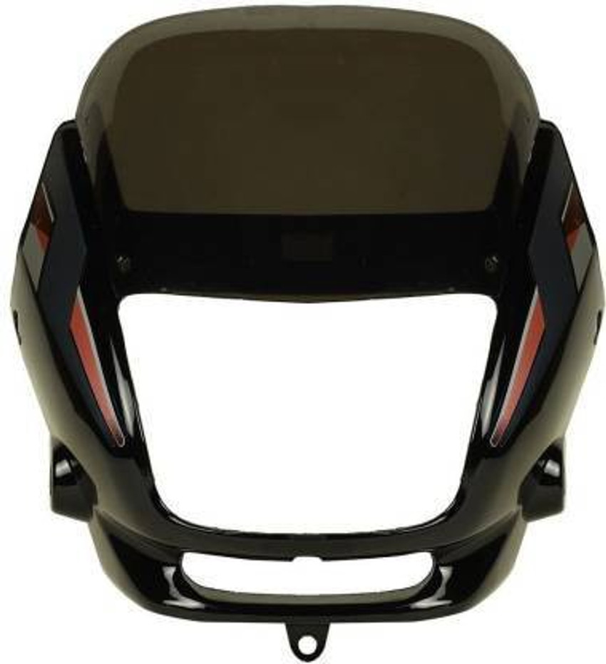 shiv ambika Superior Headlight Visor for Super Splendor Black Red