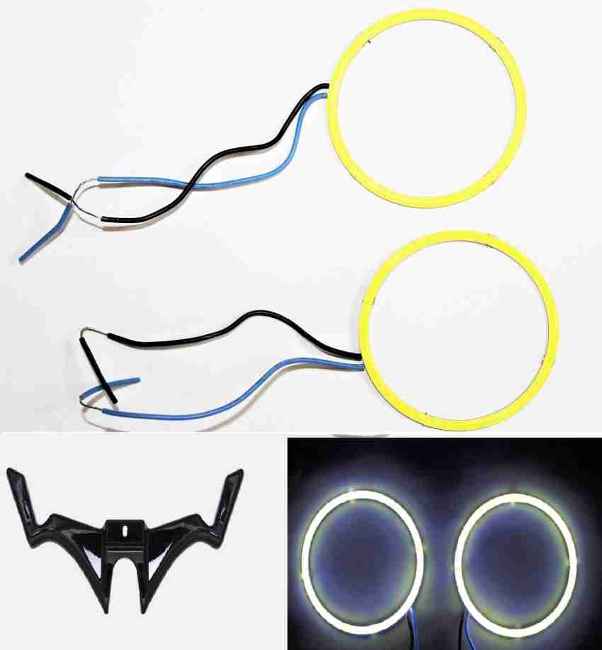 acube mart RS 200 ring light /Demon / Angel Eyes white2 pc + RS winglet  black Projector Lens Price in India - Buy acube mart RS 200 ring light / Demon / Angel